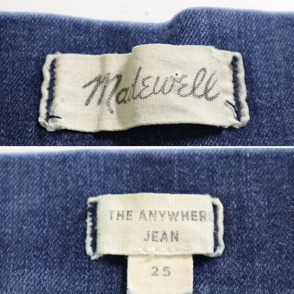 Madewell Size 25 The Anywhere Jean Pull On Faded Dark Blue Wash F5878 - Picture 8 of 9